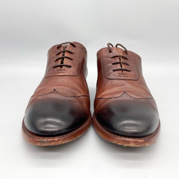 The Office of Angela Scott Womens 40/ 9 Mr. Evans Oxford Shoes Walnut Leather - Picture 2 of 12